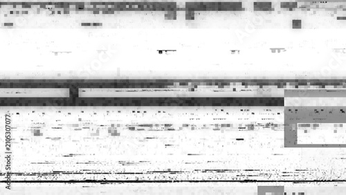 Horizontal TV Signal Glitch Lines Overlay PNG on Transparent Background with Analog Screen Distortion Effect