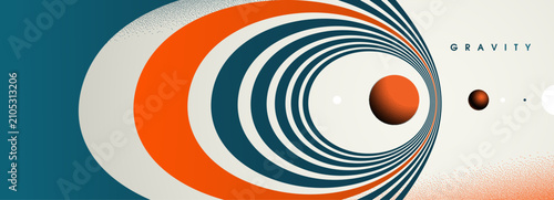 Visual interpretation of gravity and attraction, where chaos converges into order through force, motion, balance, and focused energy around a central core.