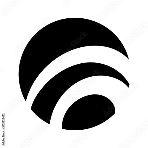 Minimal Circular Graphic Element Vector