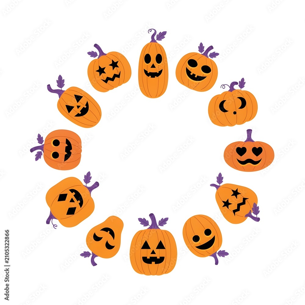 Fototapeta premium Pumpkin Parade Circle
