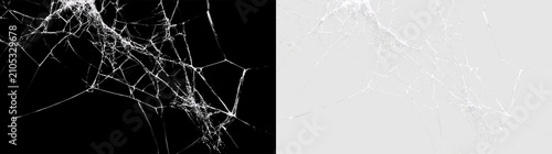 Foto Transparent web structure with lines and shapes showing a network pattern in det