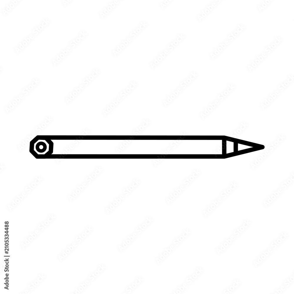 Fototapeta premium Pencil icon symbolizing writing, note taking, editing, sketching, education, creativity, and document creation for office and learning projects