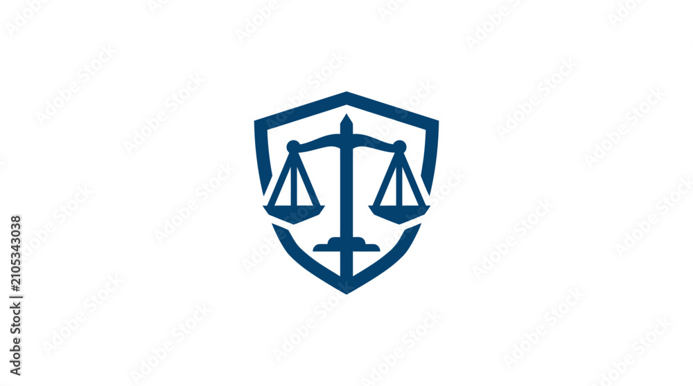 Fototapeta premium Law Justice Scale Icon Symbol.