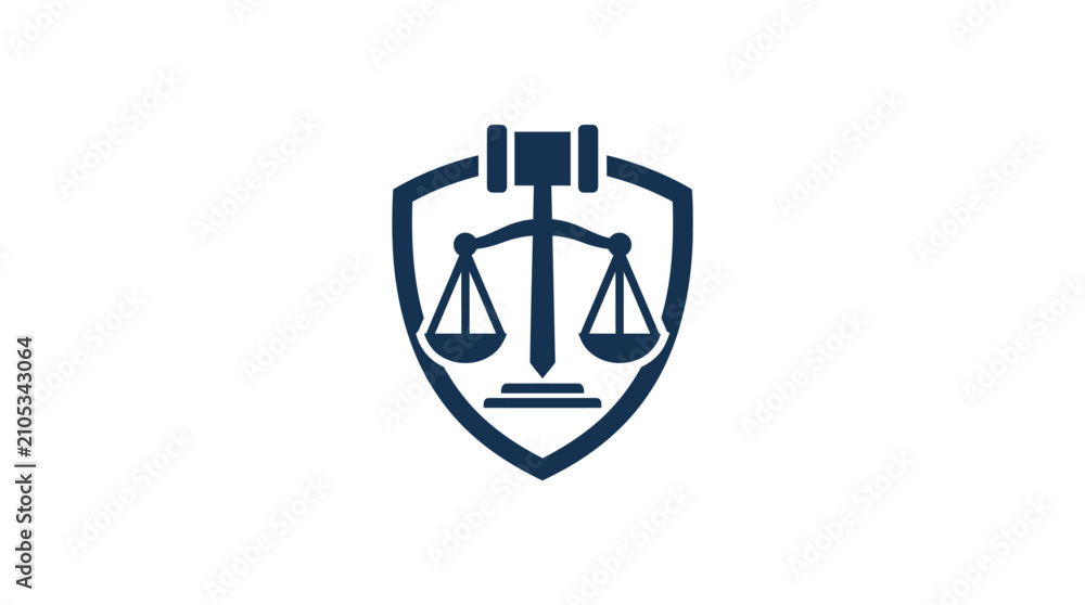 Fototapeta premium Law Justice Scale Icon Symbol.