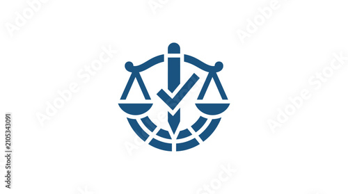 Fotografía Law Justice Scale Logo Symbol.