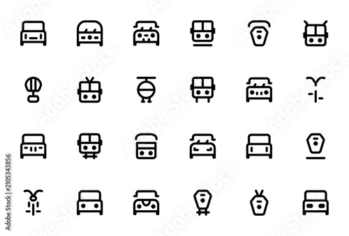 Quadro su tela Transportation icon set