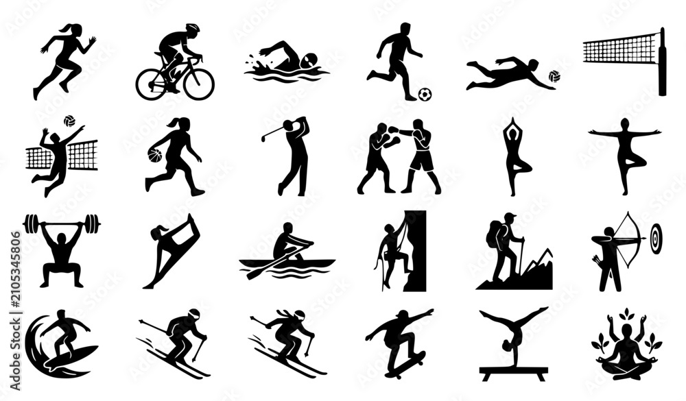 Fototapeta premium Fitness Workout Vector Illustration Pack