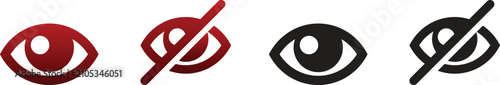 Foto See and unsee eye icon set, Show password