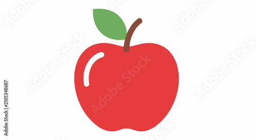 Red Apple Fruit Single Object.