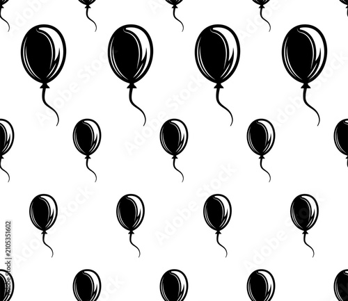 Balloon Stylized Icon Seamless Pattern M_2606001