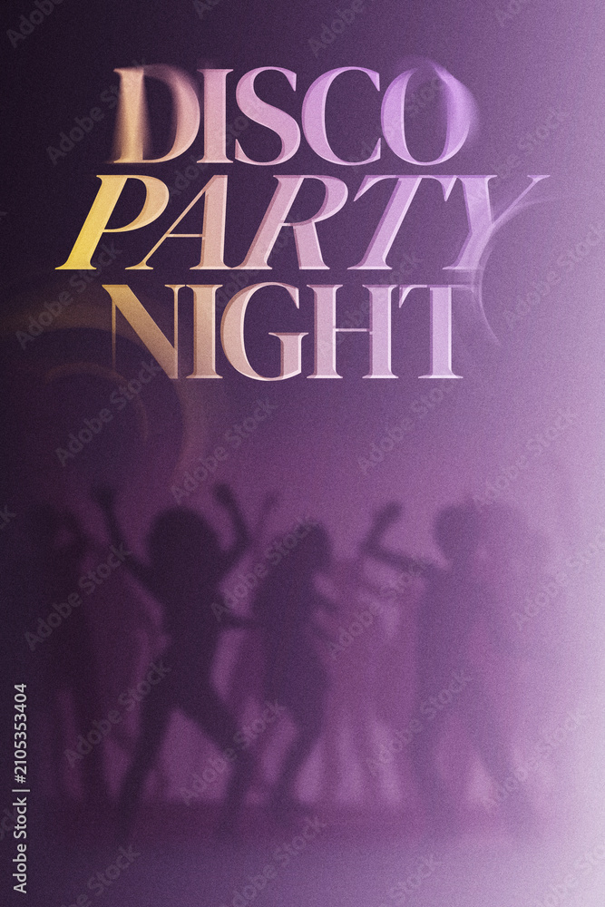 Fototapeta premium Celebration of a birthday with music, dancing, and friends at a disco party night