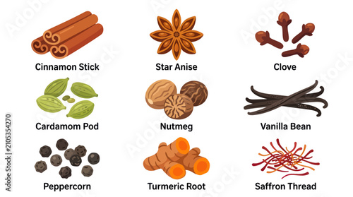 Foto Assortment of flavorful spices and seasonings