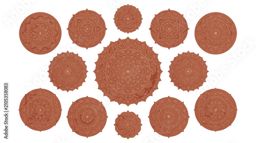 Intricate Rose Mandala Patterns Collection