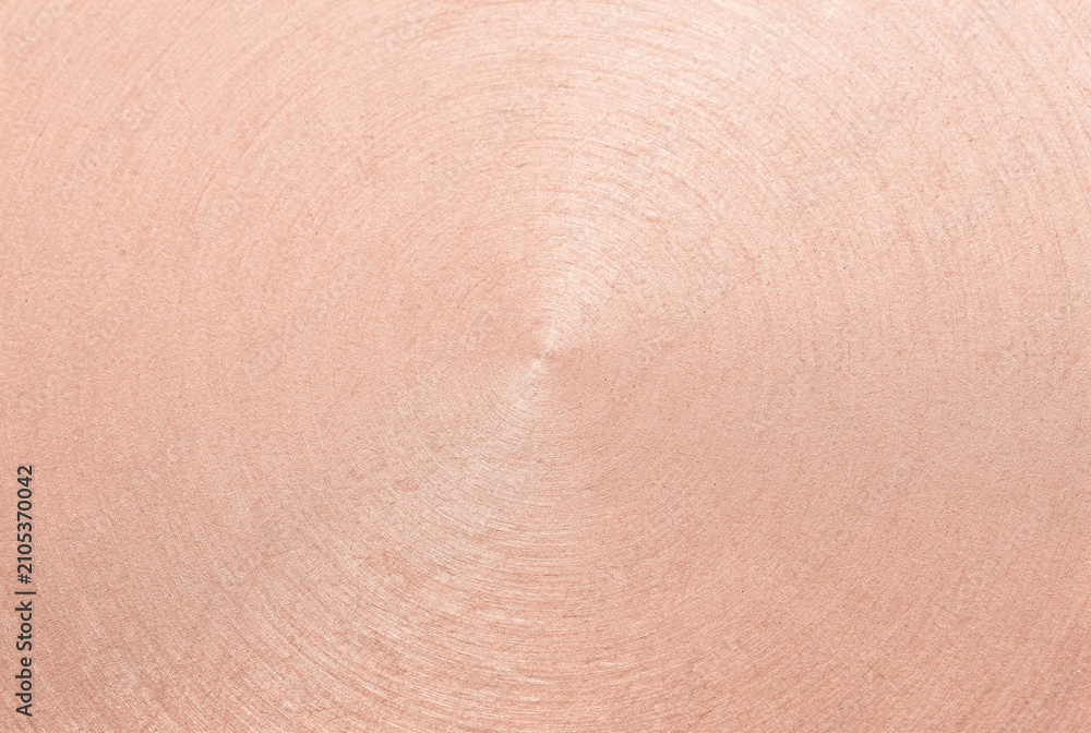 Fototapeta premium Rose Gold Brushed Metal Circular Texture Background