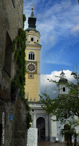 Bressanone Cathedral (Cathedral of Santa Maria Assunta and San Cassiano), located in the Piazza del Duomo in Bressanone, South Tyrol, Italy.