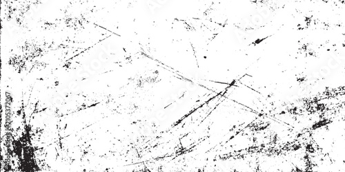 Distressed surface texture with deep dark scratches and weathered marks on white background for industrial grunge aesthetic and vintage design element overlays in high resolution