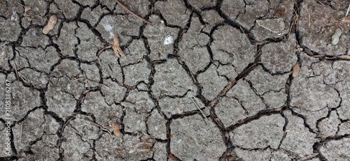 Bild auf Leinwand Cracked Dry Soil Drought Texture Ground Background
