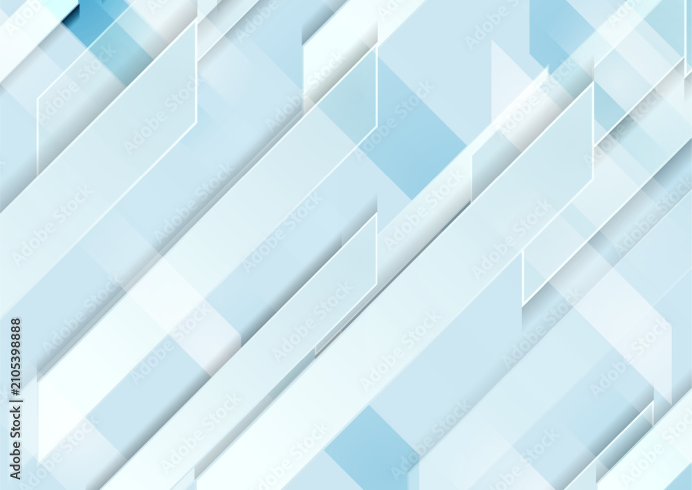 Naklejka premium Abstract geometric blue technology concept background with diagonal shapes. Vector design