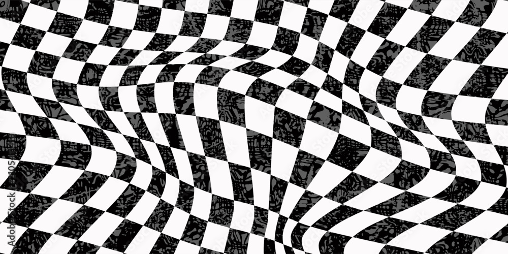 Obraz premium Abstract geometric black and white fashion design print pattern texture