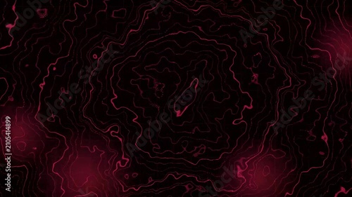 Abstract Contour Map Motion Graphic Visualization Loop Background