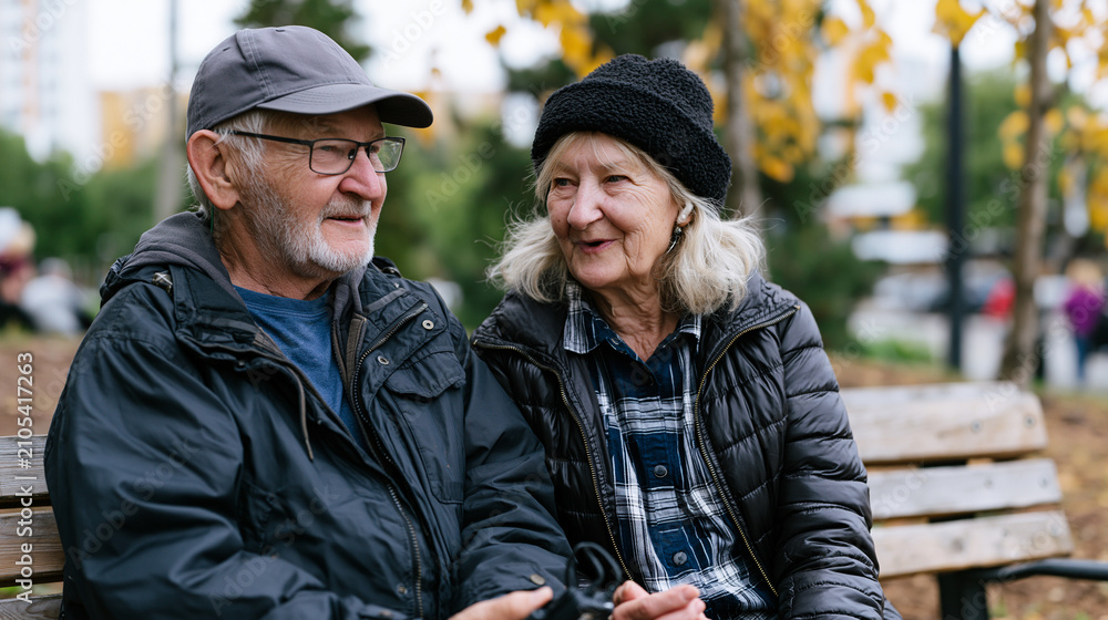 Fototapeta premium Retired couple in their early seventies 3