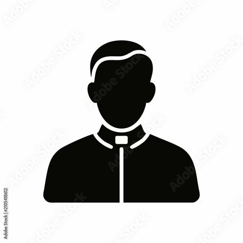 Foto Priest Silhouette Icon Vector Illustration