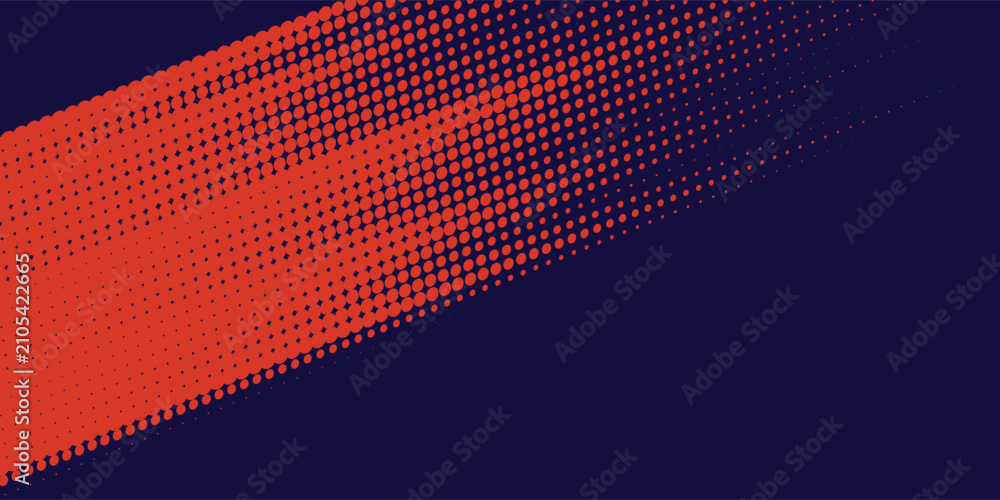 Fototapeta premium Abstract speed lines style orange color halftone banner design template. Vector Backgroud illustration.