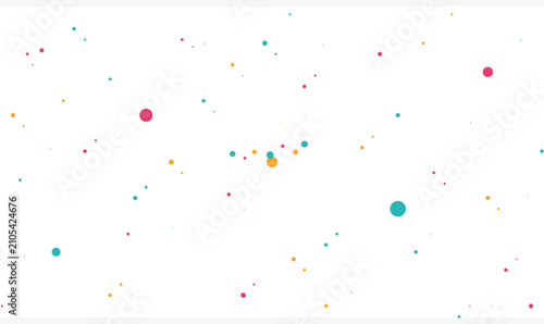 Abstract colorful confetti background vector with light polka dot particles for celebration