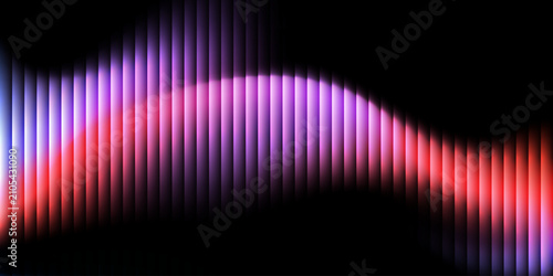 Schilderij op canvas Vibrant vertical bars pulse with color gradients