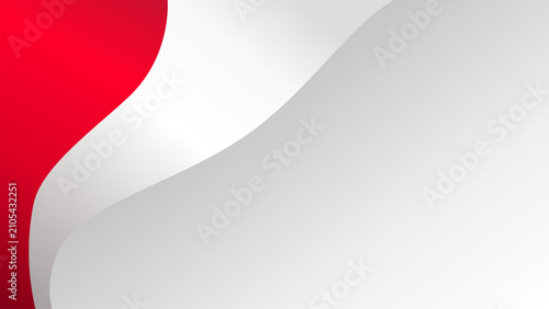 Obraz na płótnie Clean red and white inspired corner composition with soft gradients and generous copy space for professional designs