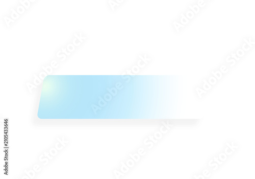 Billede på lærred Blue gradient rectangle shape ideal for design on transparent background