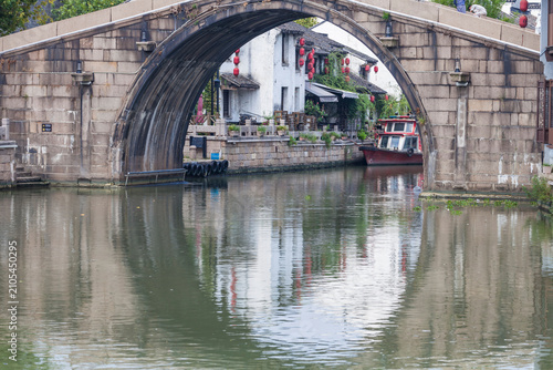 Принти на полотні Wuxi Canal Bridge, Jiangsu Province - Traditional Chinese Architecture