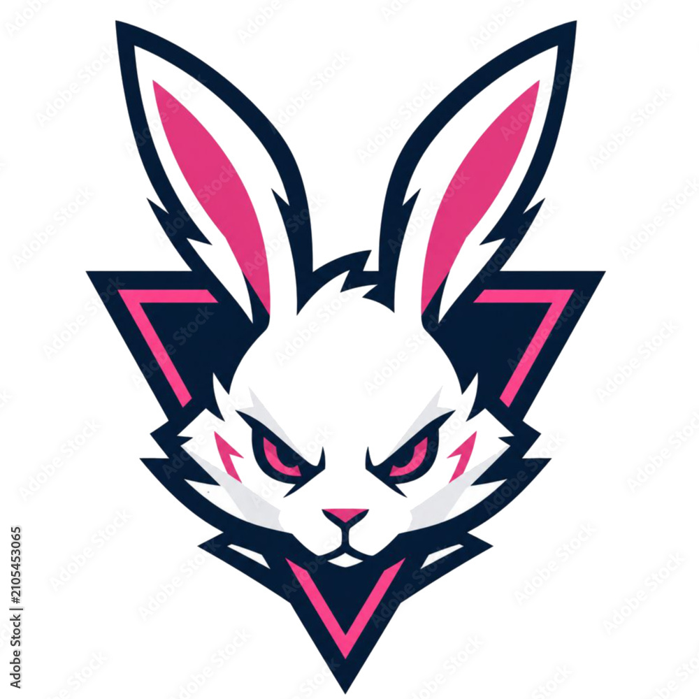 Fototapeta premium Bunny rabbit esports mascot vector