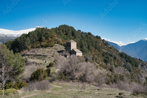 The Chapel of the Virgin of Fajanillas, located in the municipality of Tella, in the province of Huesca, Aragon.