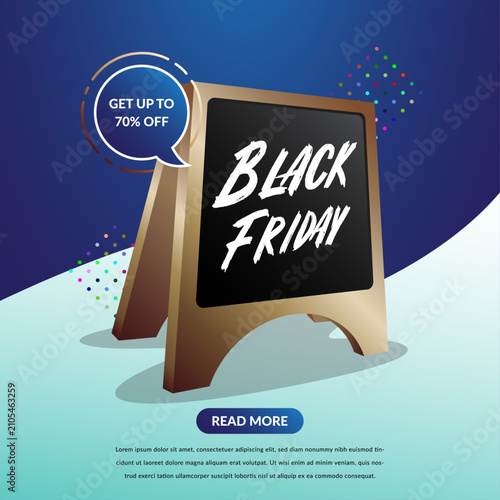 Minimalist promotional banner design for Black Friday sale