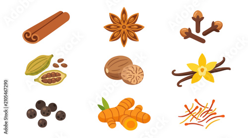 Bild auf Leinwand Assortment of whole spices