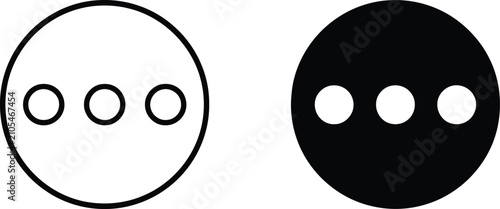 Fotografía Three dots ellipsis menu icons