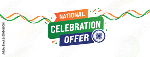 80th India Independence Day 2026 National Celebration Offer Banner With Tricolor Badge and Patriotic Promotional Design