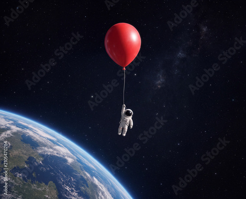 earth and a lonely astronaut