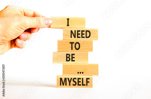Bild auf Leinwand I need to be myself symbol