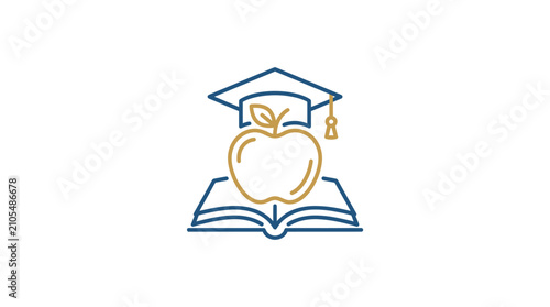 Graduation Cap on Open Book.