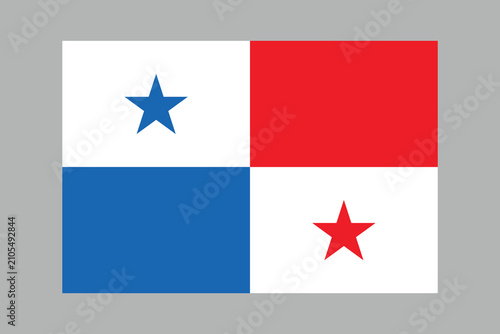 Schilderij op canvas National flag of panama, official colors and proportions