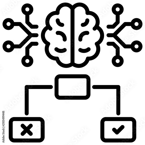 vector elements icon of Autonomous Decision