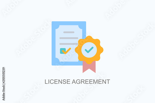 License Agreement Icon Or Logo Isolated Vector Illustration