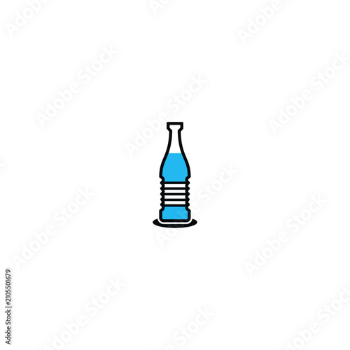 Bottle of mineral water vector icon.