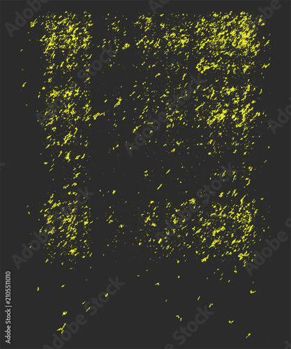 Heavy Yellow Distress Grain and Noise Grunge Texture Effect on Dark Background