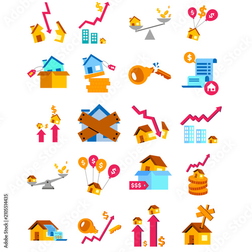 Illustration of Property Value Growth Decline Investment 