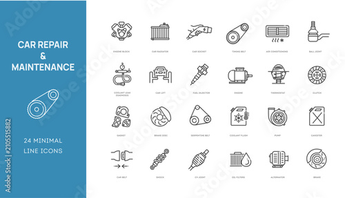 Car Repair and Maintenance Icons