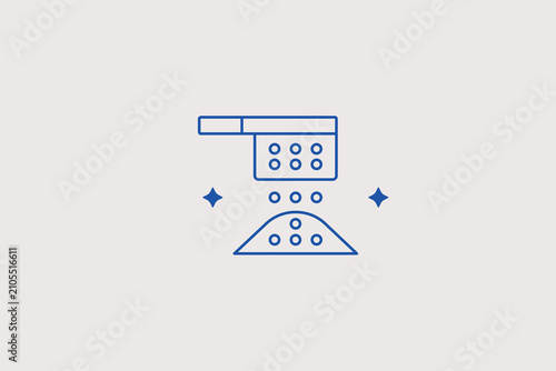 Photos Flour sifter line icon for bakery