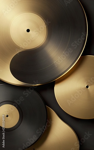 Elegant Gold Black Metallic Abstract Background